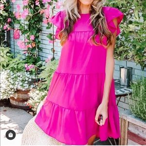 Pink lily Magenta dress size small